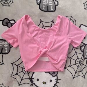 aojox pink activewear top